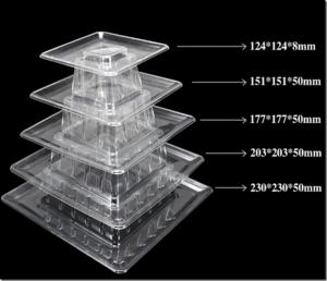 Macaron torony négyzet 5 szintes
